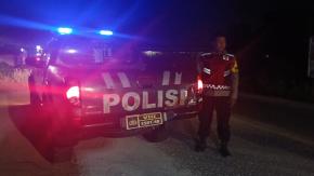Patroli Polsek Telagasari Jaga Lingkungan Perbatasan Antisipasi Gukamtibmas Malam