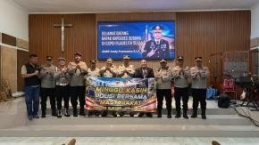 SADAYA JAGA, POLRES SUBANG HADIRKAN RASA AMAN DAN DAMAI MELALUI PROGRAM MINGGU KASIH DI GEREJA
