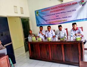 Kanit Binmas Polsek Tegalwaru Hadiri Rapat Minggon dan Musrembang Desa Cipurwasari